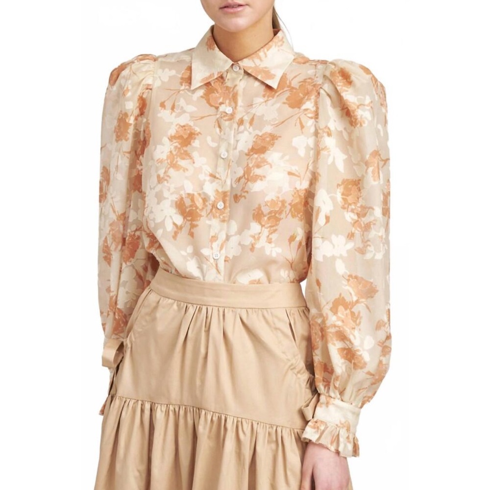 NWT En Saison Floral Blouse (medium)